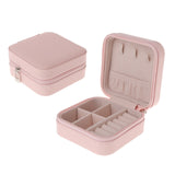 Small Travel Jewelry Box Zip Up - Dark Pink - Travel Jewelry Case - PU Leather - image 9
