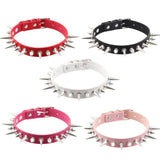 Women's Spike Collar Gothic Necklace - Black - Spike Collar Necklace - PU Leather - image 3