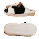 Women's Cute Plush Warm Cow Slippers - Black/White - Cow Slippers - XXL - Plush - image 25