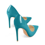 Women's Stylish Patent Leather Stilettos - Turquoise - 12cm - 15 B - Genuine Patent Leather - image 5