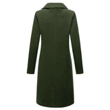 Women's Slim Fit Double Breast Overcoat - Khaki - Women's Jacket - XXXL - Polyester - image 31