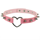 Women's Heart Choker Cosplay Collars - Pink - Heart Choker - Medium - PU Leather - image 26