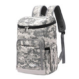 Thermal Insulated Food Drink Backpack - Gray - Camouflage / Cooler - L - Oxford Nylon - image 3