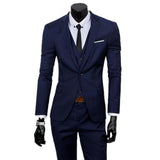 Men's Classic 3 Pcs Formal Wedding Suit - Wine Red - Suit - 6XL - Polyester - image 10