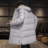 Men's Thick Mid-Length Winter Parkas - Army Green - Parka - 8XL - Cotton - image 5