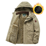 Men's Winter Hooded Windbreaker Parka - Black - Hooded Parka - 6XL - Polyester - image 29