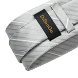 Funki Buys | Neckties | Men's 3 Pcs Silver Grey Formal Tie Set