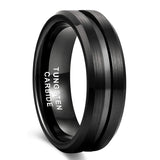 Tungsten Carbide Brushed Black Bands - Black - Wedding Band 8mm - 13 - Tungsten - image 10