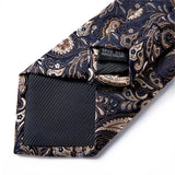 Men's 3 Pcs Silk Paisley Tie Set - Gold - 3 Pcs Necktie Set - One Size - Silk - image 3