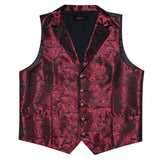 Men's 4 Pcs Formal Silk Paisley Tie Vest Set - Purple - Tie Set - MD-0414-7884 - 3XL - Silk - image 14