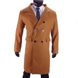 Men's Smart Business Casual Overcoats - Khaki - Jacket - 3XL - Polyester - image 4