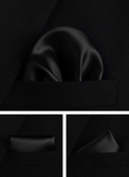 Funki Buys | Neckties | Men's 4 Pcs Premium Black Silk Tie Set