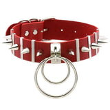 Women's Ring Collar Gothic Necklace - Black - Ring Collar Necklace - PU Leather - image 10