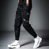 Men's Streetwear Hip Hop Cargo Pants - Black - XXXL - Polyester - image 9