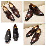 Men's Luxury Genuine Leather Dress Shoe - Black - Men's Formal Shoes - 12 B - Genuine Leather - image 25