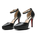 Women's Buckle Strap Formal Dress Shoes - Apricot - 1 / Matte / Shoes - 42 B - PU Leather - image 32