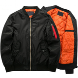 Men's Comfortable Aviator Bomber Jacket - Blue 1 - Thick Lined Bomber Jacket - 8XL - Polyester - image 7
