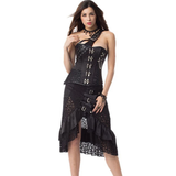 Women's Gothic Steampunk Styled Skirt - Black - Steampunk Skirt - 6XL - Polyester - image 4