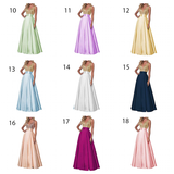 Funki Buys | Dresses | Women's Satin Sequin Evening Dress