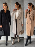 Funki Buys | Jackets | Women's Double Breasted Long Overcoat