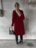 Women's Double Breasted Long Overcoat - Khaki - Women's Jacket - XXXL - Polyester - image 23