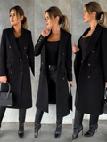 Funki Buys | Jackets | Women's Double Breasted Long Overcoat
