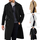 Men's Smart Casual 3/4 Length Overcoat - Beige - Jacket - 4XL - Polyester - image 13