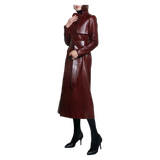 Women's Aligator Print Faux Leather Coat - Alligator Pattern - Black - 7XL - PU leather - image 3