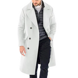 Men's Smart Casual 3/4 Length Overcoat - Beige - Jacket - 4XL - Polyester - image 12