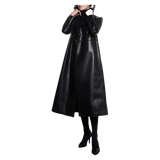 Women's Aligator Print Faux Leather Coat - Alligator Pattern - Black - 7XL - PU leather - image 21
