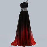 Women's Long Chiffon Evening Dress - Black/Multi - Dress - 26W - Polyester/Chiffon - image 6