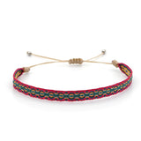 Unisex Tibetan Buddha Rope Chain Set - Red/Blue Silver - Set - Medium - Alloy - image 2