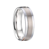 Men's Women's Titanium Wedding Rings - Silver/Silver - 1 - PVF529S - Ring - 5 - Titanium - image 14