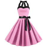 Women's Rockabilly Swing Halter Dress - White - Pettiskirt - XXL - Polyester - image 40