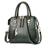 Handbags Women's Crocodile Pattern Tote - Alligator Pattern - Green - Small - PU Leather - image 5