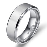 Men's Women's Titanium Wedding Bands - Silver - 3 - 8mm - Ring - 4 - Titanium - image 5