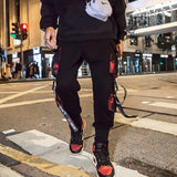 Men's Punk Goth Streetwear Cargo Pants - Black - 1 / Evb60 / Pants - XXXL - Polyester - image 21