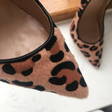 Women's Leopard Print High Heel Stilettos - Beige - 1 / 12cm Heel - 43 B - PU Suede Leather - image 7