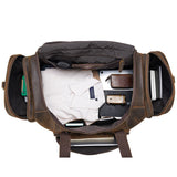Travel Bags Men's Leather Overnight Bag - Brown - 1 / Design 1 / (58cm) Bag - Large - Genuine Leather - image 13
