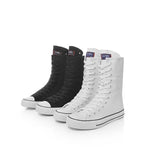 Women's Men's Canvas Mid-Calf Sneakers - White - Increase Heel - 43 B - Canvas - image 21