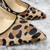 Women's Leopard Print High Heel Stilettos - Beige - 1 / 12cm Heel - 43 B - PU Suede Leather - image 14