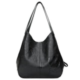 Handbags Women's Vintage Luxury Tote - Black - Tote Bag - Small - PU Leather - image 2