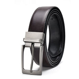Men's Luxury Leather Belt Reversible Buckle - Yellow/Brown/Black - 1 / Men's Belt - 130cm - Genuine Leather - image 5