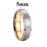 Men's Women's Titanium Wedding Rings - Gold/Silver - 2 - TC088 - 5mm  - Ring - 5 - Titanium - image 12