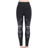 Women's Dark Grunge Gothic Punk Legging - Black - 1 / B230-1140 / Leggings - XL - Polyester - image 10