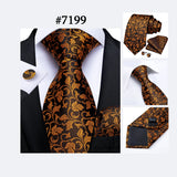 Men's 3 Pcs Paisley Wedding Tie Sets - MJ-7710 - One Size - Silk/Polyester - image 29