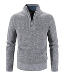 Men's Warm Fleece Thick Turtleneck - Blue - Sweater - Asian M - Polyester - image 13