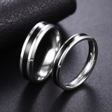 Men's Women's Stainless Steel Couple Ring - Silver/Black - 1 - Men's Ring - 6 - Stainless Steel - image 7