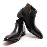 Men's Genuine Leather Formal Dress Boots - Blue - Men's Formal Boots - 12 B - Genuine Leather - image 20