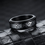 Men's Women's Fidget Spinner Rings - Black/Silver - 1 / 8mm / KAR097 - 6 - Titanium - image 10